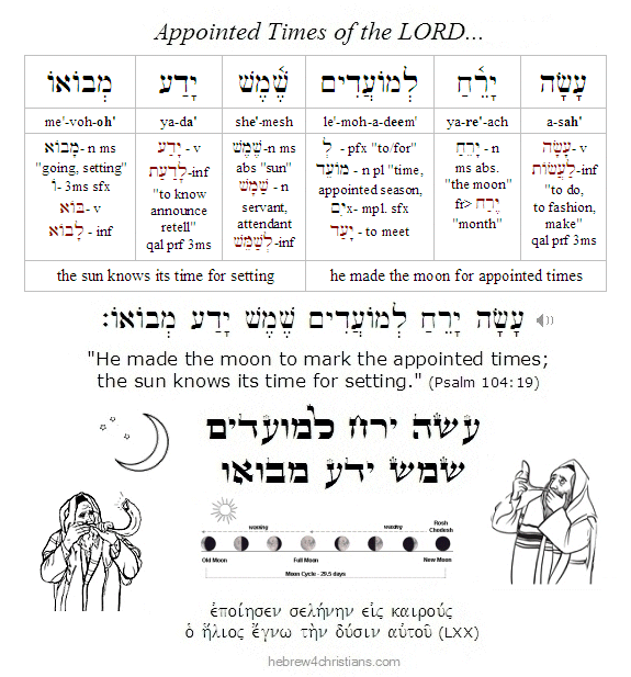 Psalm 104:19 Hebrew analysis