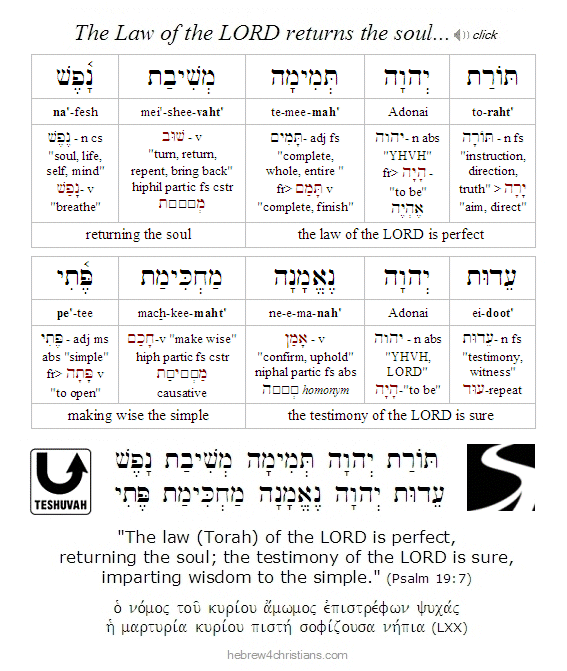 Psalm 19:7 Hebrew Lesson