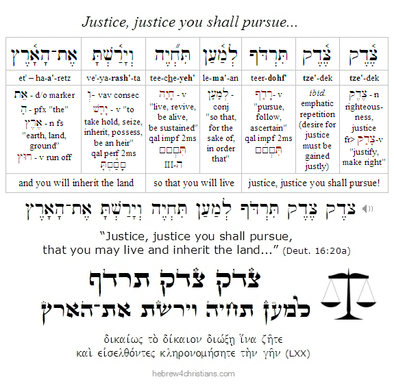 Deut. 16L20 Hebrew Lesson