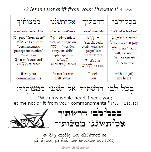 Psalm 119:10 Hebrew lesson