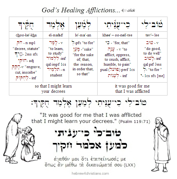 Psalm 119:71 Hebrew analysis